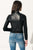  CHAPIN Blouson noir en cuir réversible