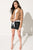 CIARA Tan Cropped Biker | CIARA veste courte de cuir beige