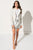 PAIGE White Stripped Leather Jacket | PAIGE Biker en cuir rayé blanc