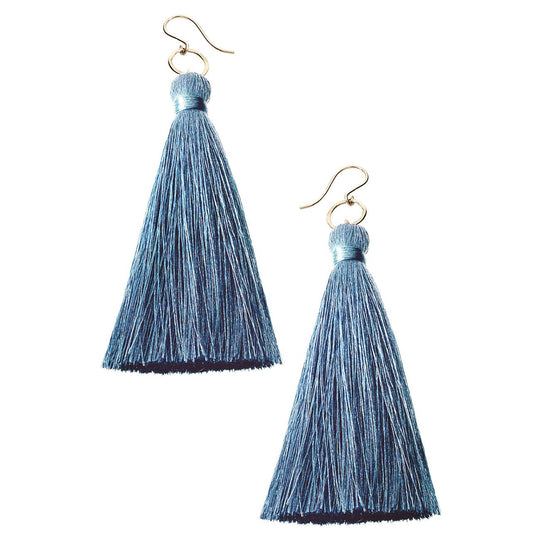 Tassel Earrings - Sky Blue