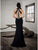 Saboroma - 4257 Jewel Beaded Embellished Racerback Evening Gown In Black