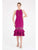 Saboroma - 4312 Crisscross Back Ruffled Hem Tea Length Dress In Pink
