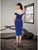 Saboroma - 4333 Off-Shoulder Laced Up Cocktail Dress In Blue
