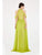 Saboroma - 4351 Applique Halter A-line Gown In Green