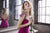 Saboroma - 4114 Embellished V-neck Trumpet Dress In Purple