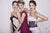 Saboroma - 4176 Plunging Off-Shoulder Pleated A-line Dress In Purple
