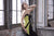 Saboroma - 4121 Two Tone Deep V-neck Sheath Dress In Black and Green