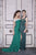 Saboroma - 4022 Sleeveless Shimmering Queen Anne Neck Tulip Gown In Green