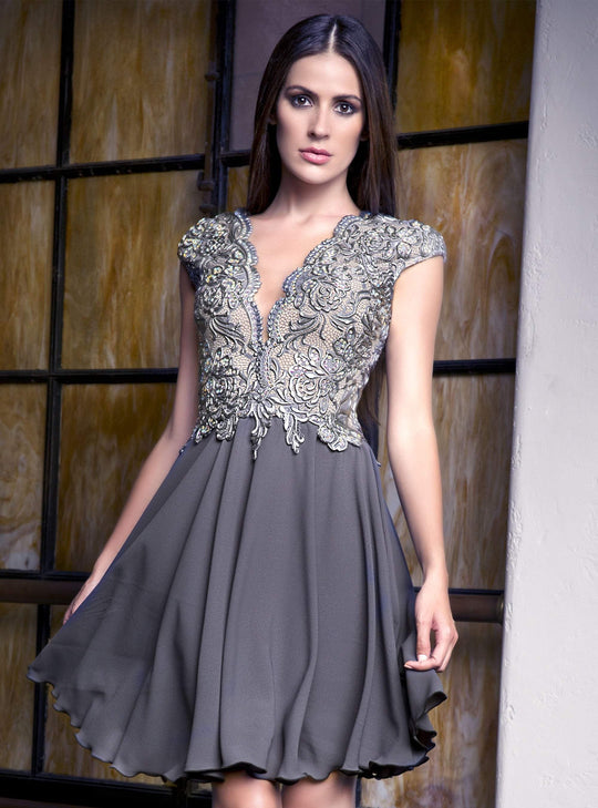 Baccio Couture - Sabrina in Gray and Neutral
