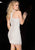 Scala - 48751 Geometric Beaded Halter Short Dress in White