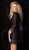 Scala - 48356 Sequined Jewel Neck Sheath Dress in Black