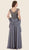 Rina di Montella - Embroidered Fitted A-Line Evening Gown RD2613 In Gray