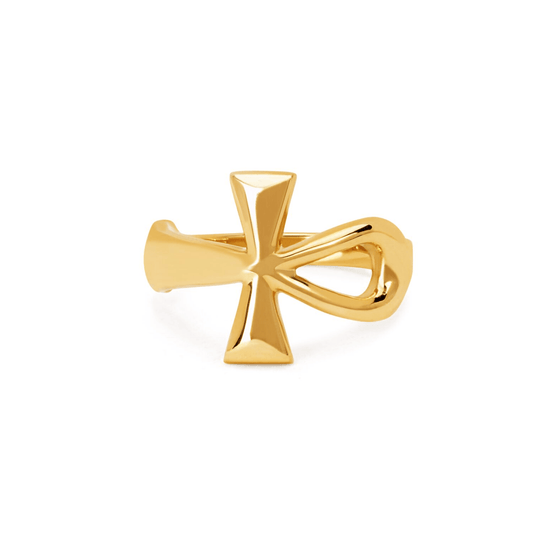 NEW! Solid Gold Eternal Ankh Ring