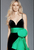 60319 Ruffled Sash Accented High Slit Velvet Gown