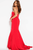 55487 Oversized Bow Appliqued Strapless Long Gown