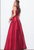 JVN57636 Embellished Sleek Halter Pleated A-line Dress