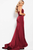 JVN53225 Strapless Pleated Neck Sheath Dress