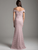 Lara Dresses - 29932 Lace Embellished Off-Shoulder Trumpet Dress in Pink