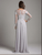 Lara Dresses - Sheer Long Sleeve Lace Appliqued A-Line Gown 29929 In Silver