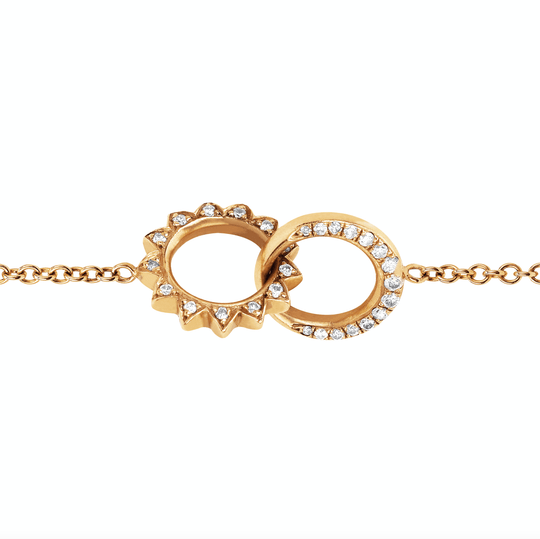 Logan Hollowell - NEW! Pavé Diamond Interlocking Unity Bracelet