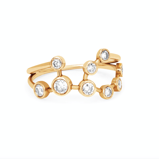 Logan Hollowell - NEW! Virgo Diamond Constellation Ring in Yellow Gold