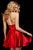 Sherri Hill - 53080 Plunging Halter V-neck Short Satin A-line Dress In Red