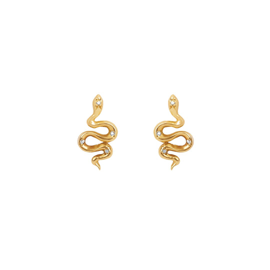 Logan Hollowell - NEW! Kundalini Snake Studs with Diamonds