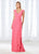 Cameron Blake - 118668 Cap Sleeve Wrap Tie Scalloped Evening Gown  In Orange