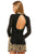 Sherri Hill - 52113 Beaded Long Sleeve Short Sheath Dress In Black and Gold
