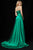 Sherri Hill - 52119 Plunging V-Neck Long A Line Dress In Green