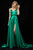 Sherri Hill - 52119 Plunging V-Neck Long A Line Dress In Green