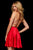 Sherri Hill - 52156 Short Scoop Neck Satin Dress In Red