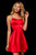 Sherri Hill - 52156 Short Scoop Neck Satin Dress In Red