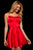 Sherri Hill - 52156 Short Scoop Neck Satin Dress In Red