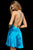 Sherri Hill - 52156 Short Scoop Neck Satin Dress In Blue