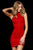Sherri Hill - 52257 Lace-Up Back Halter Short Dress In Red