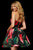 Sherri Hill - 52267 Floral Printed A Line Short Dress In Red and Black