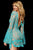 Sherri Hill - 52307 Embellished V-Neck Short Dress In Blue and Neutral