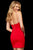 Sherri Hill - 52358 Short V Neck Fitted Sheath Dress In Red
