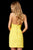 Sherri Hill - 52358 Short V Neck Fitted Sheath Dress In Yellow