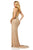 Sherri Hill - 52426 Halter Beaded Slit Long Dress In Gold and Silver
