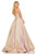 Sherri Hill - 52755 V-Neck Long A Line Dress In Pink