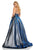 Sherri Hill - 52755 V-Neck Long A Line Dress In Blue