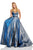 Sherri Hill - 52755 V-Neck Long A Line Dress In Blue