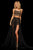 Sherri Hill - 52919 Two-Piece Long Print Dress In Brown and Black