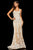 Sherri Hill - 52925 Long Beaded Lace Mermaid Dress In Neutral and White