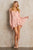 Sherri Hill - 52937 Long Bishop Sleeved Short Pattern Dress In Pink