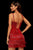 Sherri Hill - 52938 Short Beaded Deep V-neck Sheath Dress In Red