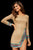 Sherri Hill - 52941 Bateau Short Fitted Dress In Gold and Multi