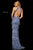 Sherri Hill - 52946 Halter Neck Long Beaded Dress In Blue